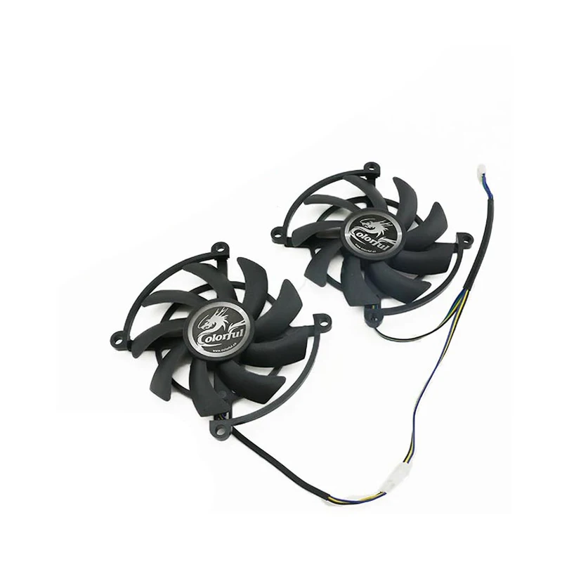 2pcs iGame GTX 1060 1070 Cooler Fan 4pin Replace For Colorful iGame S GeForce GTX1060 GTX1070 iGame U Video card Fans