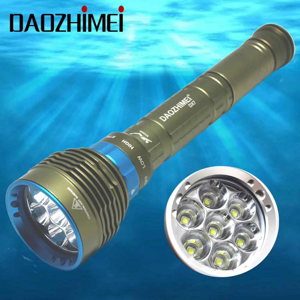 

8000LM LED Diving Flashlight 7x L2 Underwater Lamp Torch 150m Scuba Diver Waterproof tactic Light By 18650 26650