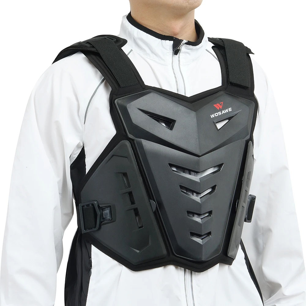 WOSAWE Motorcycle Vest Armor Chest Back Body Protector Motocross Protective Gears Vest Snowboard Skate Jacket Moto Waistcoat