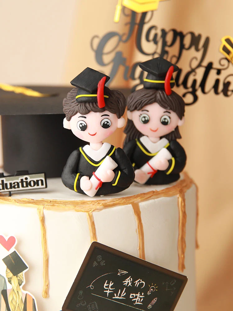 Graduation Gift Cake Decoration Lovely Doctor Doll boys and girls festival ceremony topper Cute Little Doctor Cake Decoration