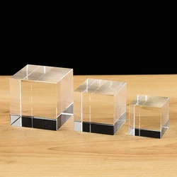 High Quality Transparent Clear Crystal Cube Paperweight DIY Glass Blank for Engraving