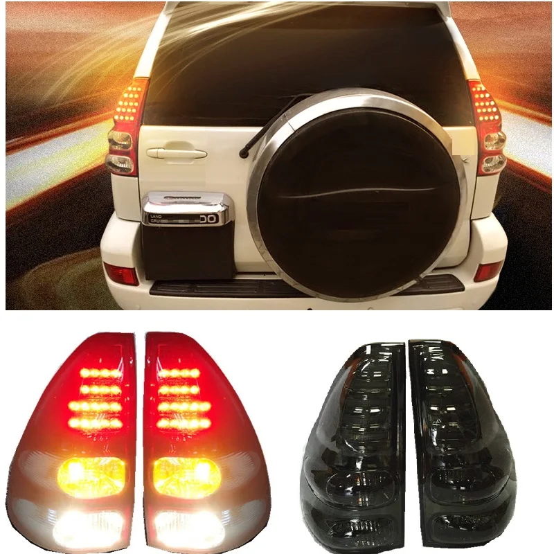 Внешние автоаксессуары, светодиодные задние стоп-сигналы, задние фонари, лампа для Prado FJ120 LC120 2003-2009 SUV 4*4, автомобильные детали, светодиодное освещение Внешние автоаксессуары, светодиодные задние стоп-сигналы, задние фонари, лампа для Prado FJ120 LC120 2003-2009 SUV 4*4, автомобильные детали, светодиодное освещение
