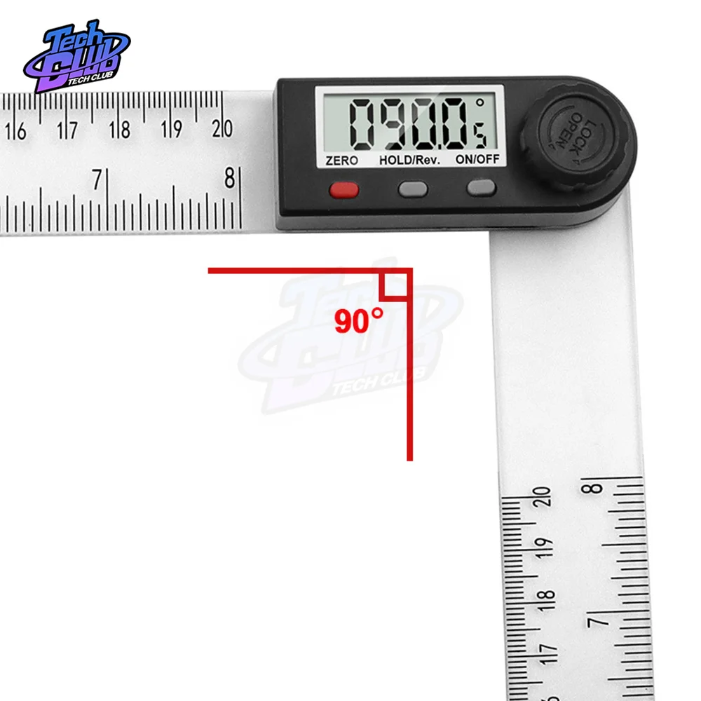 Digital Protractor Angle Ruler 200mm 8inch Angle Finder Meter 360 Degree Goniometer Inclinometer Measuring Tool Accessories