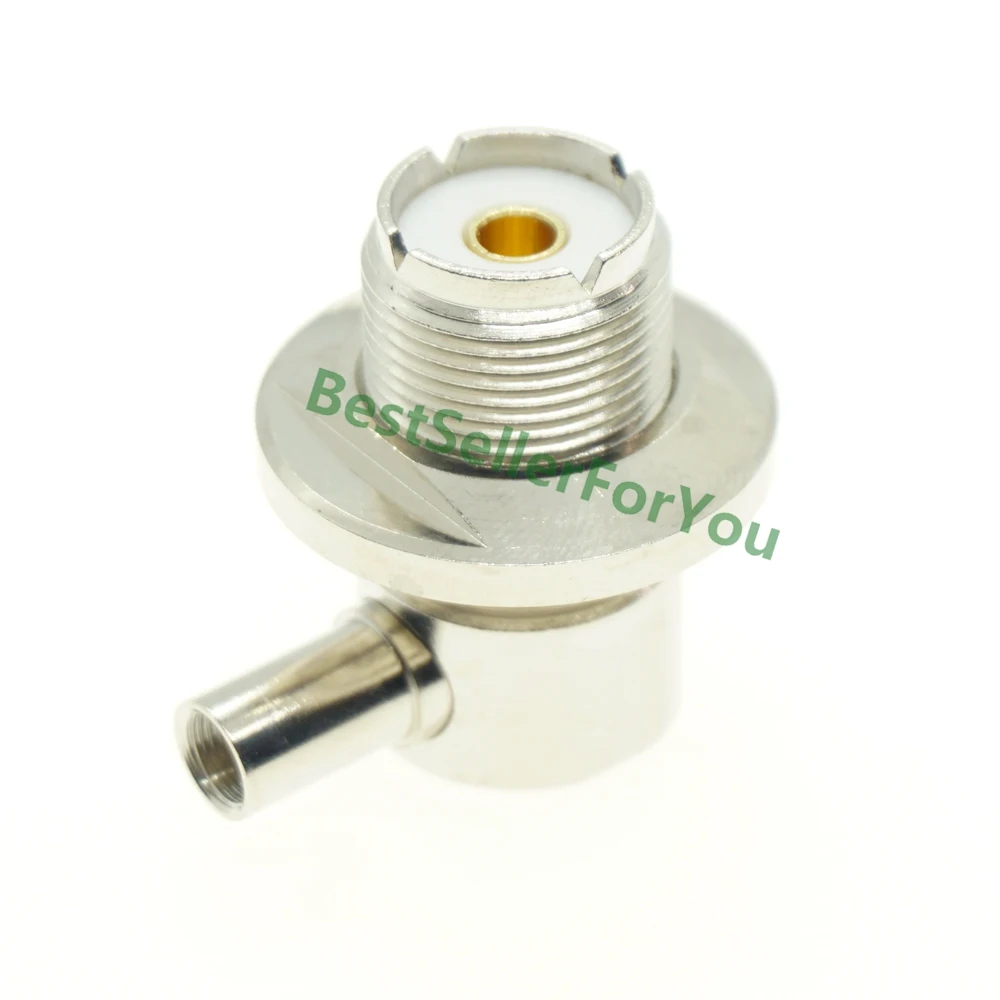 UHF Female SO239 SO-239 Jack Right Angle Solder Connector 90 degree LMR195 RG58 RG400 RG142 RFCoax Coaxial  Cable