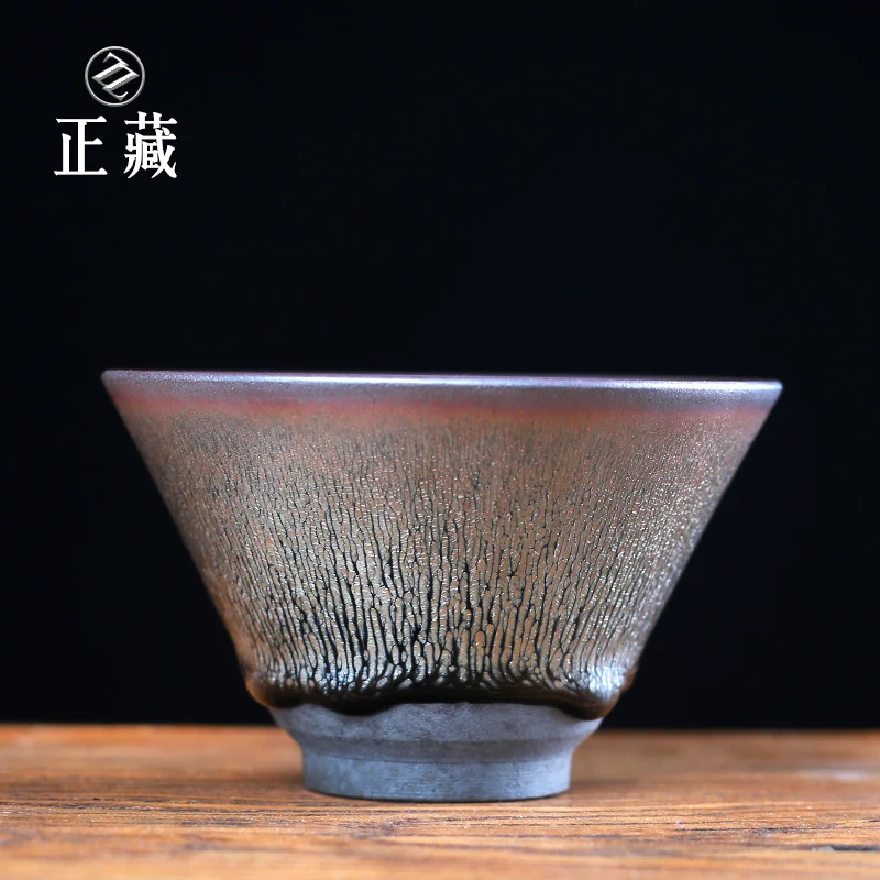 |Chen is hidden masters of silvery tea light, pure manual collection built a kung fu master cup ore iron tire ceramics