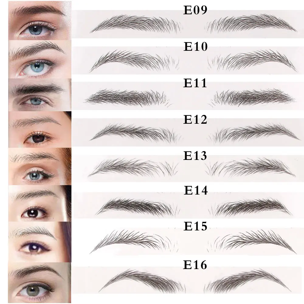 4D Eyebrow Tattoo Stickers Hair Like Waterproof Eyebrow Tattoos Long Lasting Natural Fake Eyebrows Cosmetics Permanent Eyebrows