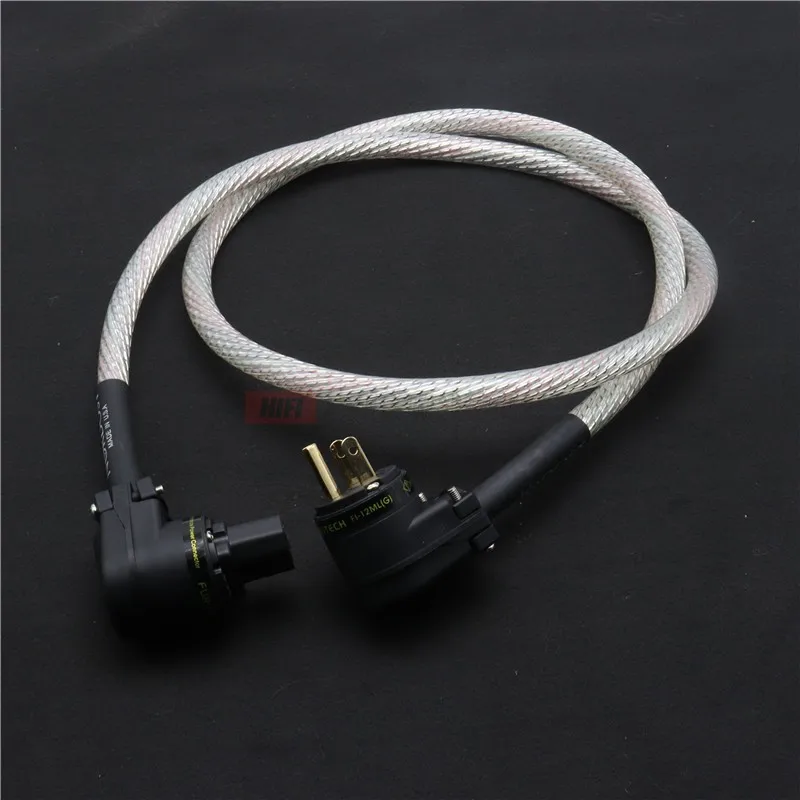 XSSH High Quality Hifi Power Wire 13mm 9 Core OFC Silver Plated Conductor Fiber Flagship Fever Upgrade Power Cord AC Power Cable