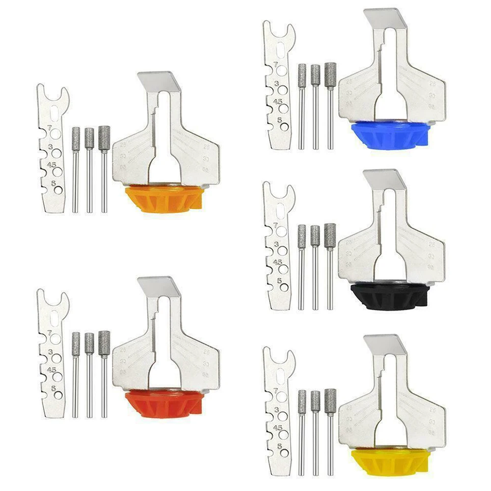 Kit di strumenti per affilare motoseghe mola abrasiva abrasiva con rivestimento diamantato cilindrico per catene elettriche lame seghettate