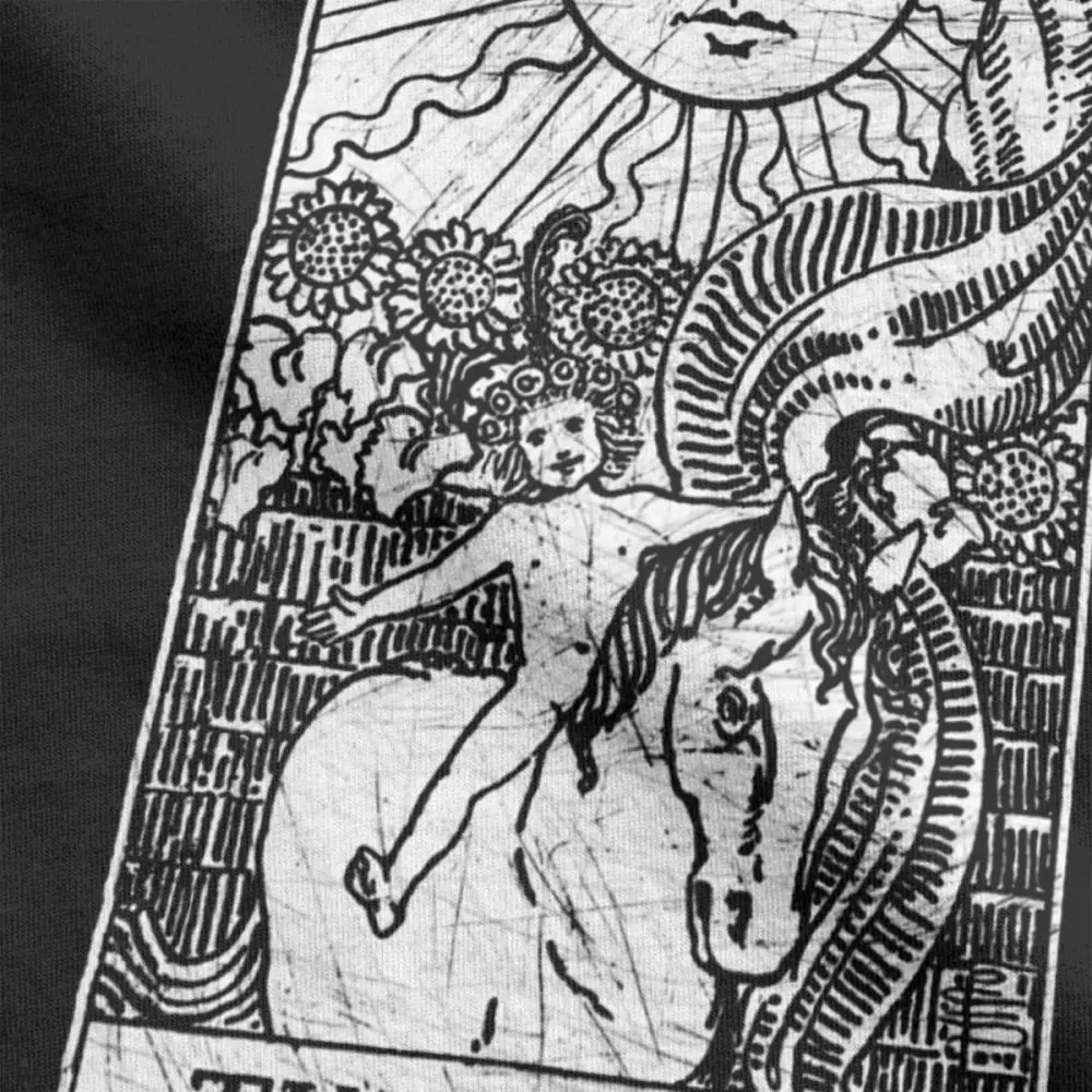 The Sun Tarot Card Major Arcana Fortune Telling Occult Men T Shirt Novelty Tees Camiseta T-Shirts 100 Premium Cotton  Summer