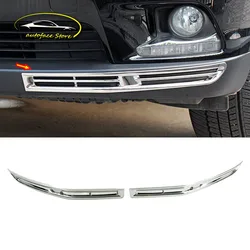 ABS Chrome For Toyota Highlander Kluger 2014 to 2018 Car Accessories Front Bumper Corner Garnish Fog Light Lamp Cover Trim