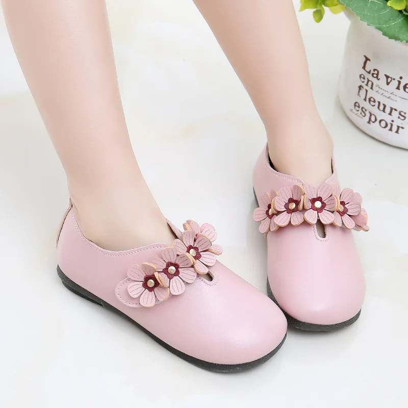 2020 Fashion Spring Flower Baby Girl Party Dance Shoes Kids Leather Shoe Toddler Princess Shoes For Little Girl 1 2 3 4 5 6 Year