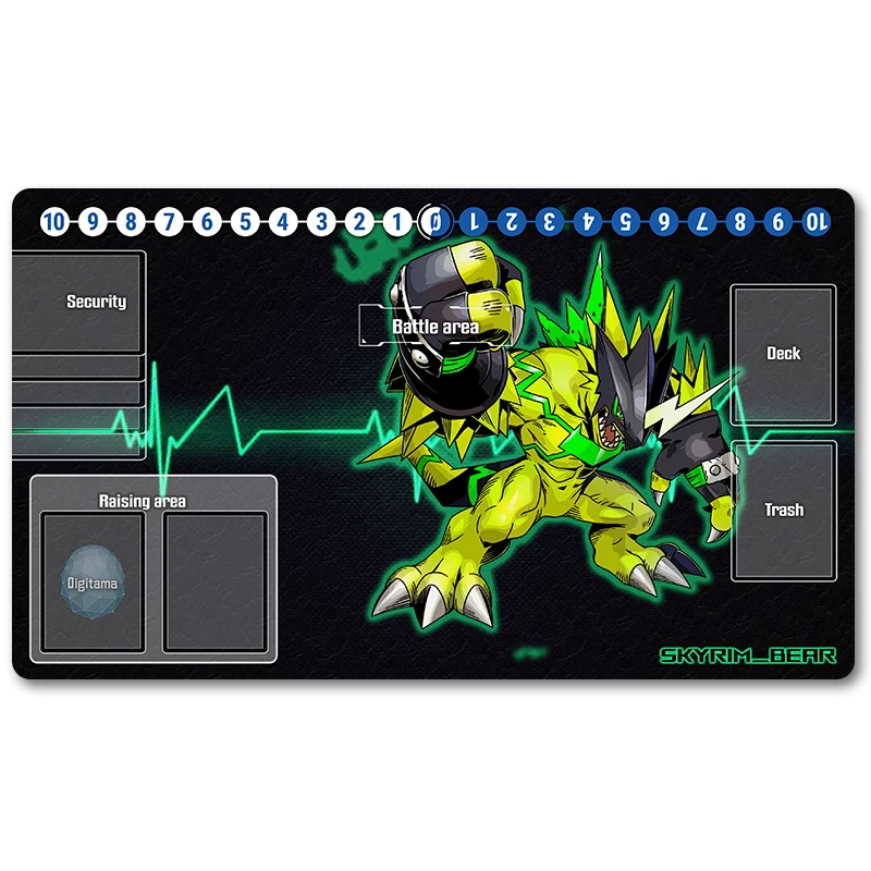 

50084638 - Board Game DTCG Playmat Table Mat Size 60X35 cm Mousepad Play Mats Compatible for Digimon TCG CCG RPG