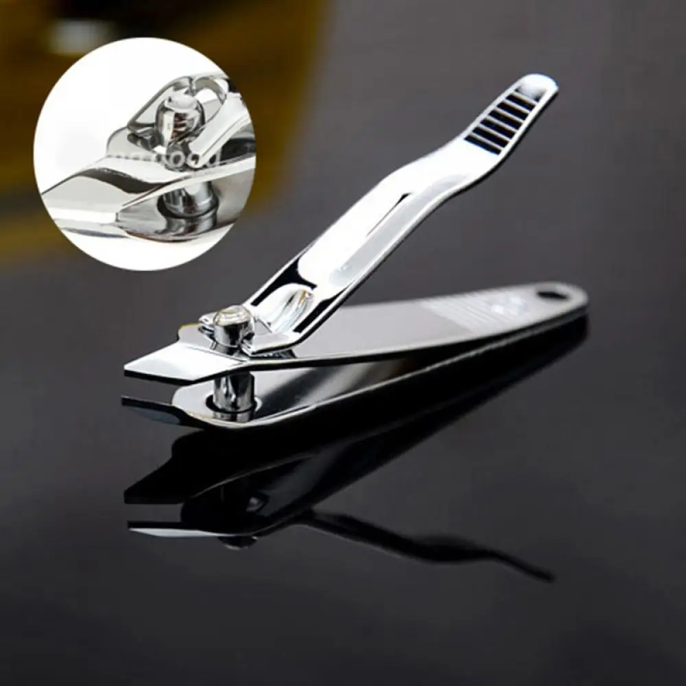 Silver Hand Slant Edge Finger Nail Clipper Stainless Steel Manicure Fingernail Cutter Thick Hard Ingrown Toenail Scissors Tools