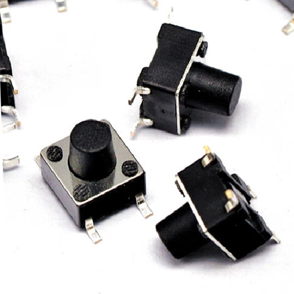 100 PCS 6*6*12~22 mm tact switch 4 pin Patch micro button switch Key switch Tactile Push Button Induction switch 6x6 series