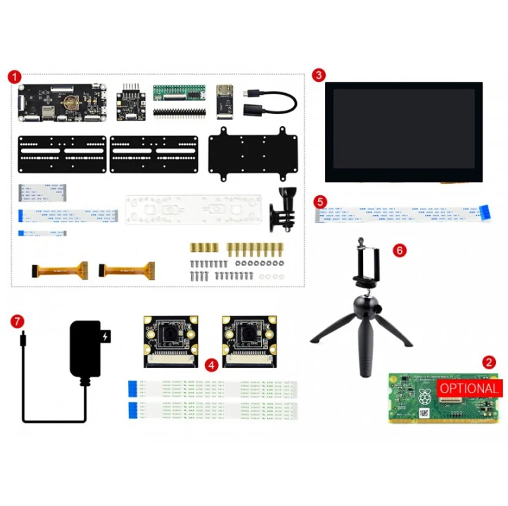 

Raspberry Pi Compute Module 3+ Development Kit Type C, CM3+ Binocular Vision Kit,Optional CM3+ Acce C and CM3+ 32GB Package C