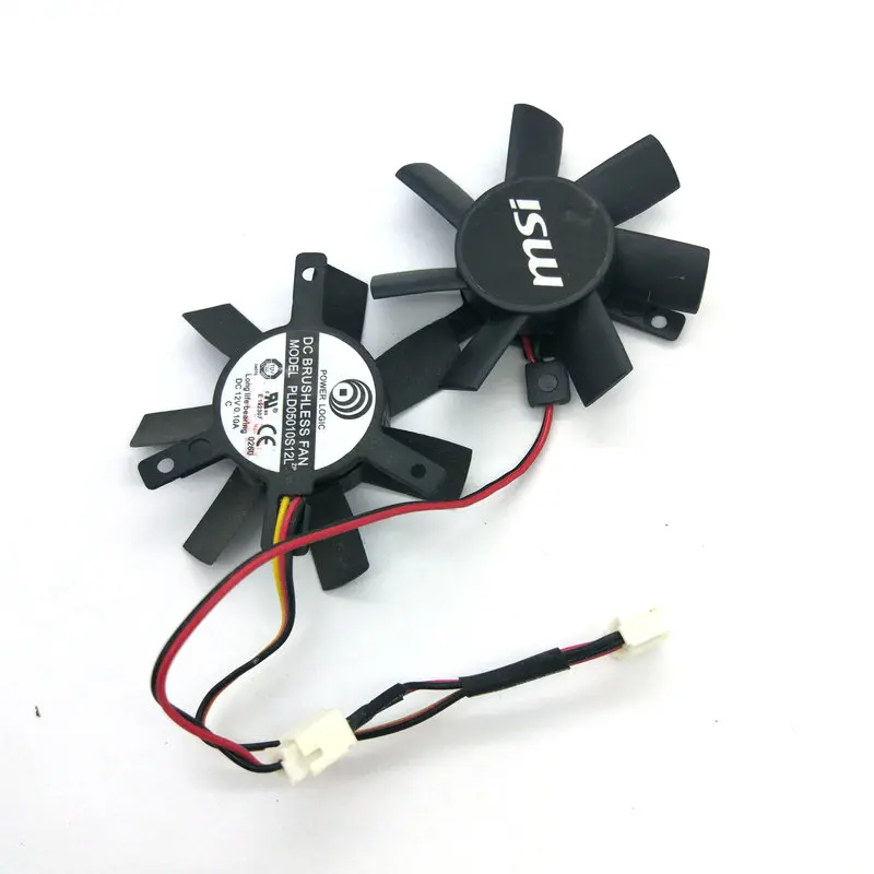 Original for MSI GT440 N440GT GT430 graphics card fan PLD05010S12L 12V 0.10A diameter 45mm pitch 39MM 1Set