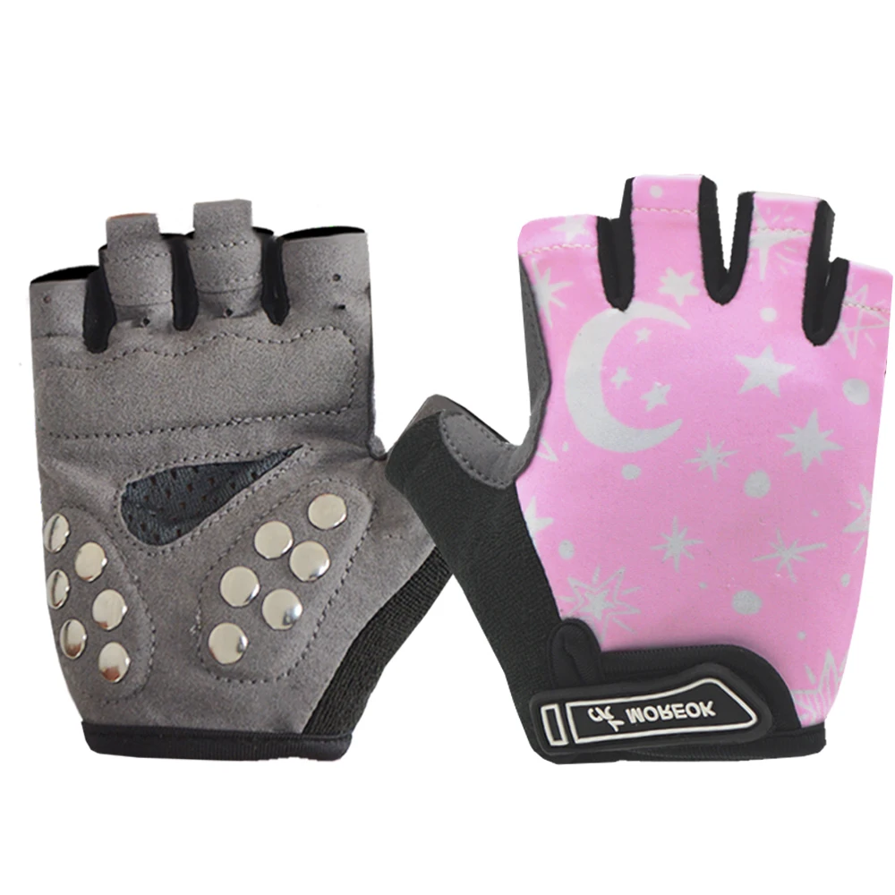 Kids Skateboard Gloves,Stainless Studs Roller Skate Gloves,oddler Bicycle Gloves,Kids Balance Bike Cycling Gloves for Boys Girls