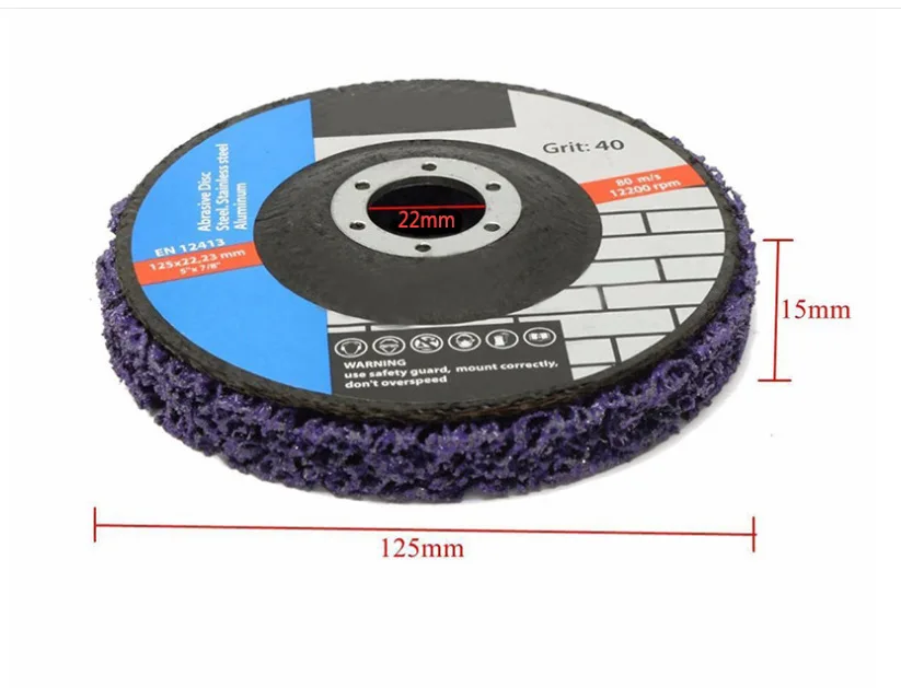 Smerigliatrice angolare disco abrasivo diamantato blu da 4 pollici per lucidatura di metalli da 5 pollici