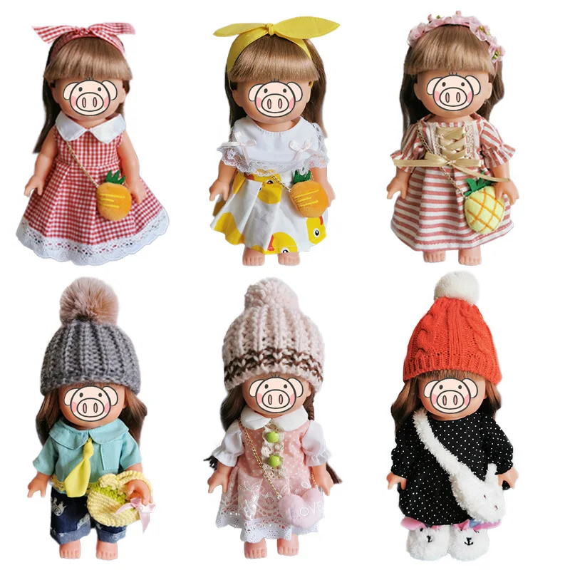 Clothes for Doll Fit 25cm Toy New Born Doll Accessories Dress Suit Outfits Pajamas One-piece Clothes 1/6 BJD Doll Gift