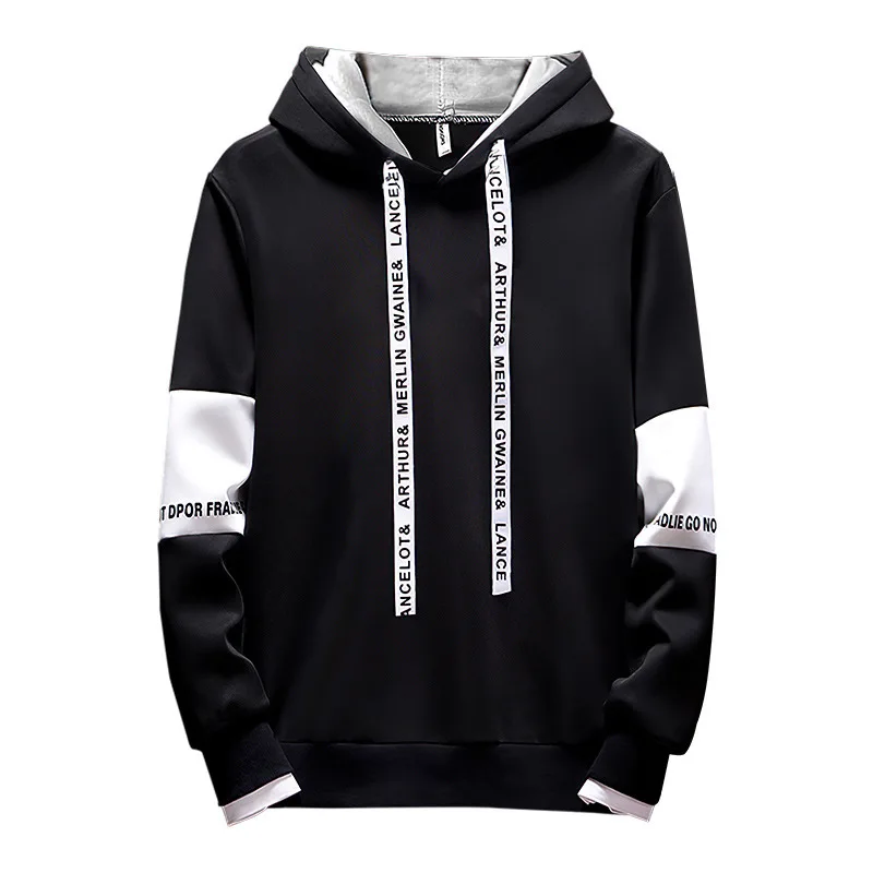 Mens Hoodies Long Sleeve Casual Printing Letter Hooded Sweatshirt New Spring Hip Hop Pullover Sports Top Mens Sweatpants