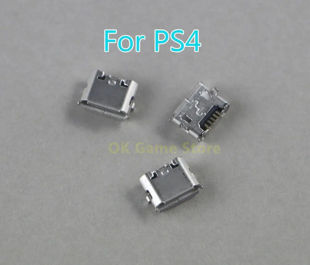 10pcs Power Joystick Connector Port Charger Socket short pin long pin usb Mini Usb Data Charge Port For PS4 Wireless Controller