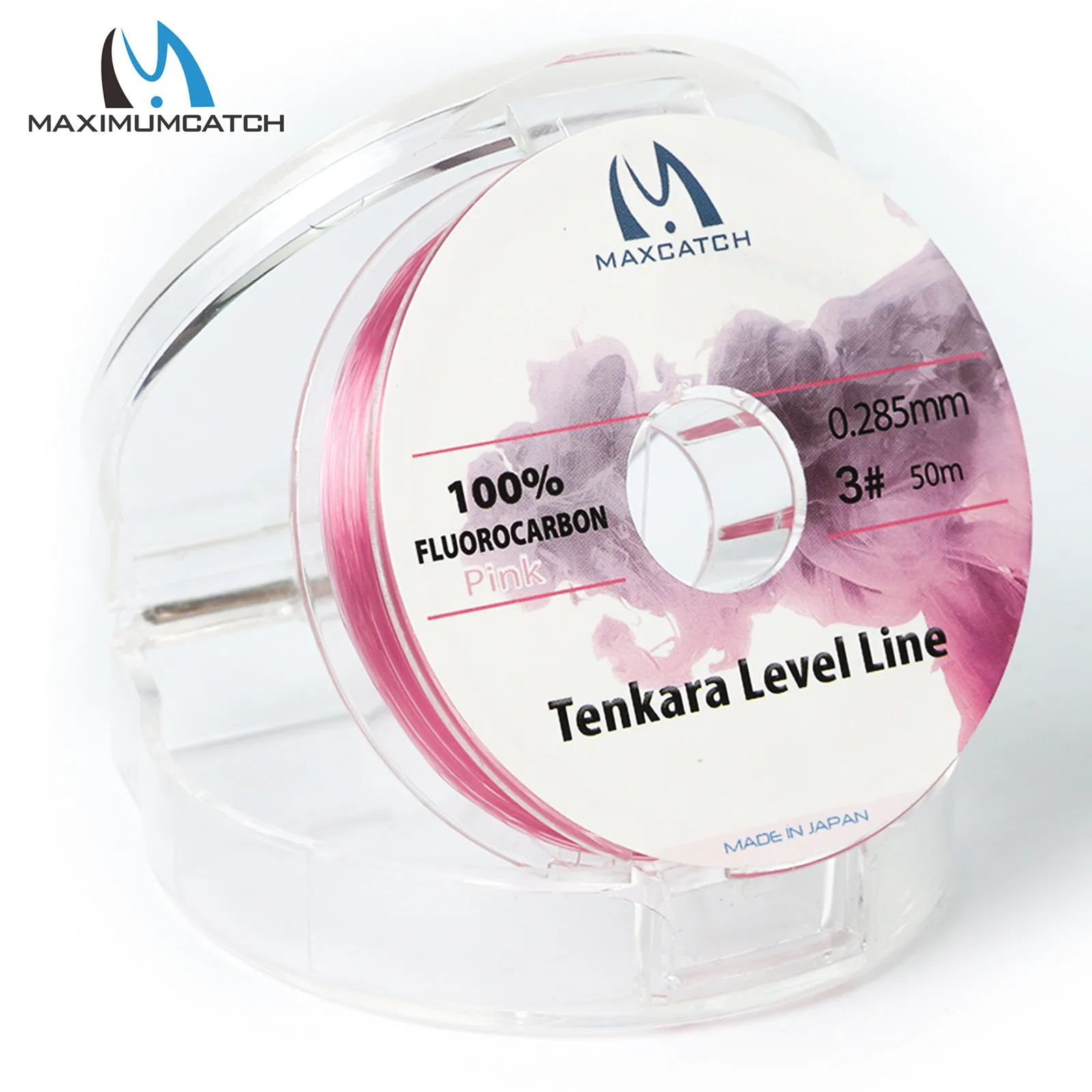 Linka Tenkara Maximumcatch Level Line 50M 2.5 #   Żyłka do wędkarstwa muchowego Tenkara z fluorokarbonu w kolorze różowo-pomarańczowym