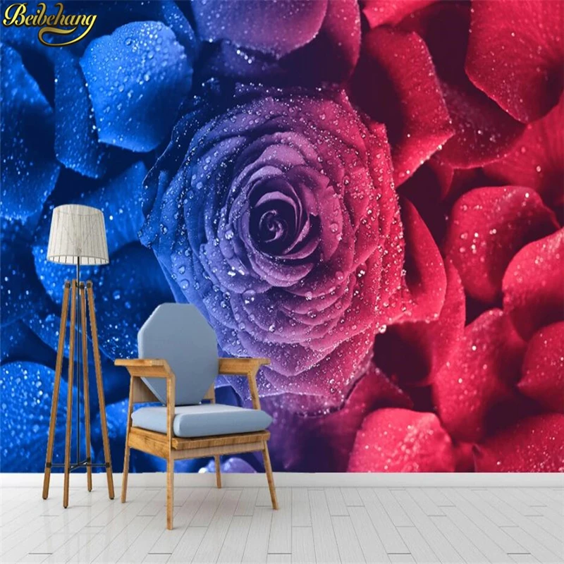 beibehang Modern simplicity 3d wall paper papel de parede Custom wallpaper papel de parede 3D pink rose backdrop 3d wallpapers