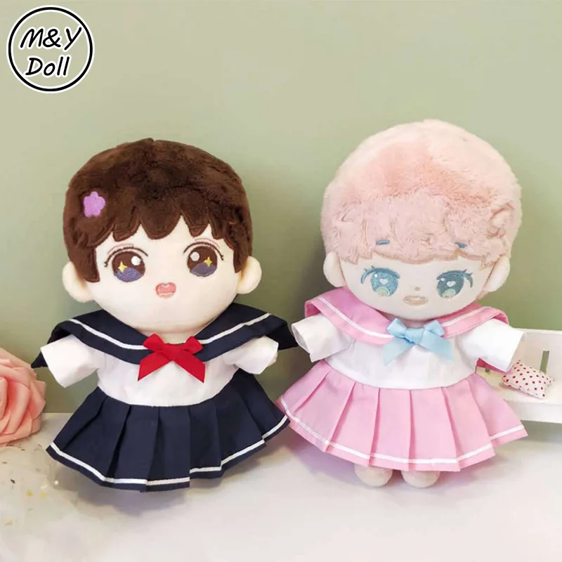 20cm Kpop Navy Sailor Suit Dress Doll Clothes Lisa Rose Jennie Jisoo TWICE Tzuyu Momo Dolls Accessories Christmas Birthday Gift