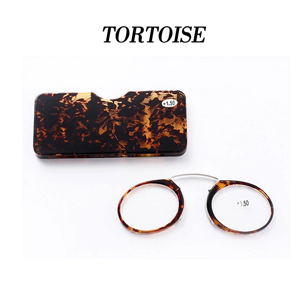 Mai Blume Mini Nase Clip Lesebrille Tragbare Brieftasche Rezept Brillen Männer & Frauen Ohne Koteletten Pince-nez Mit fall + 1 – Detail 4