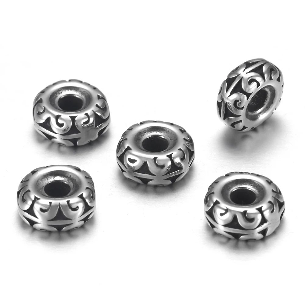 Stainless Steel 3mm Bead Spacer for Beaded Bracelet  Jewelry Making DIY Small Hole Spacer Charms Accessories Supplies