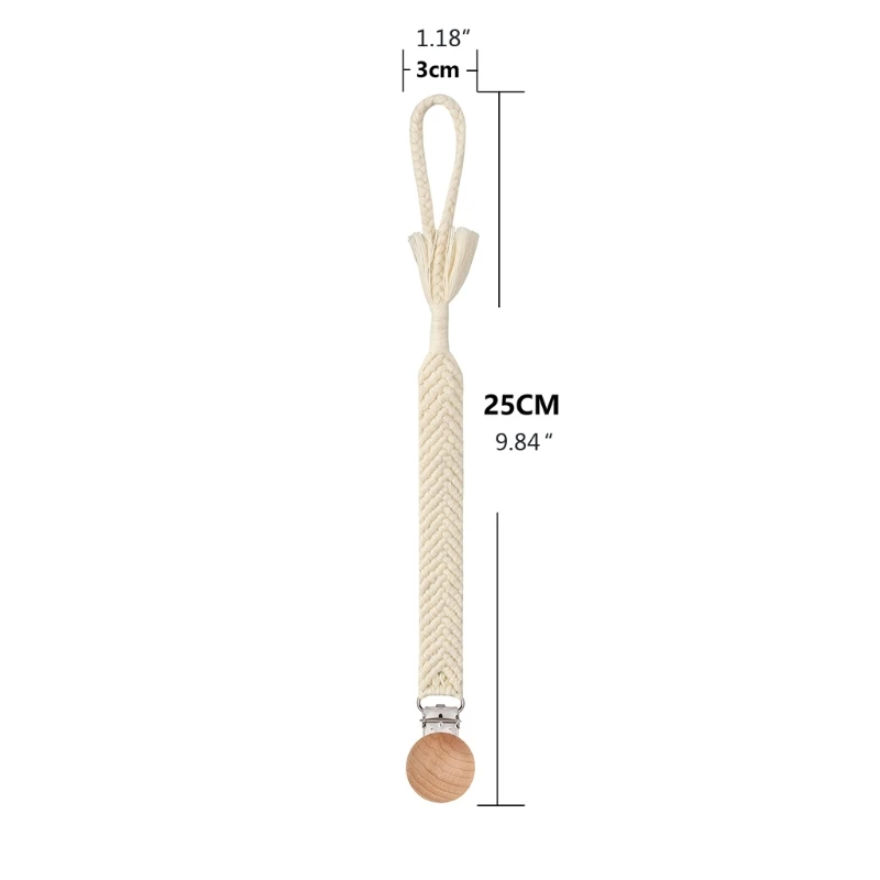 Attache-tétine en bois pour bébé, chaîne de sucette, perles de Crochet, Clips en bois, anneau de dentition en bois, petite tige, Clips factices