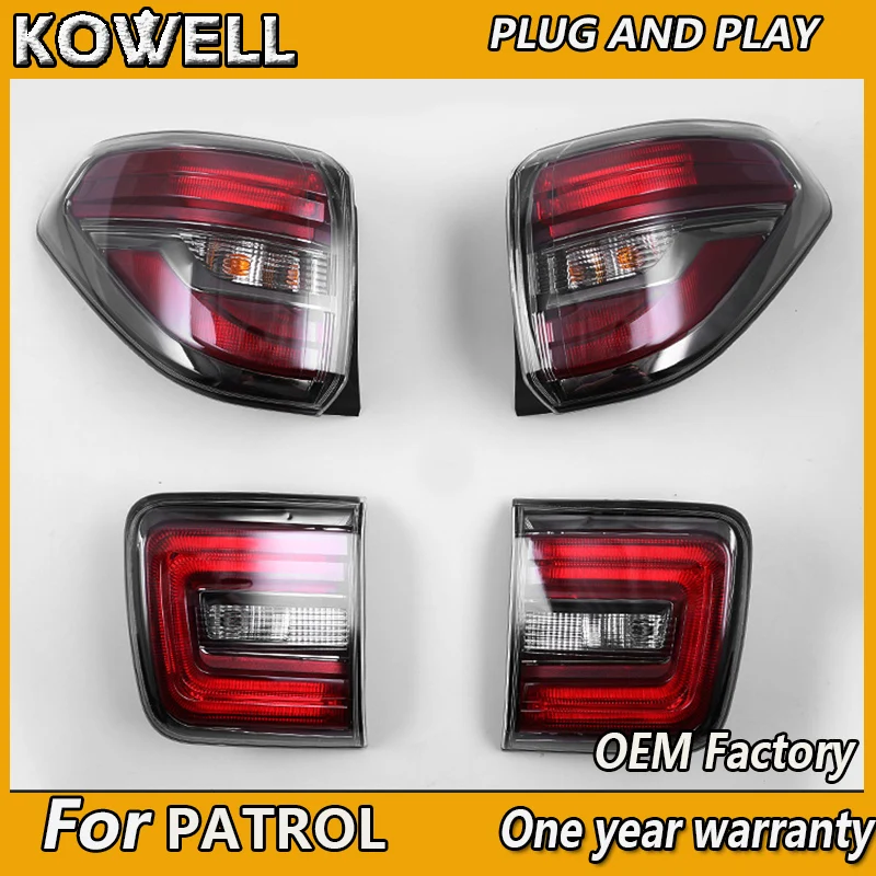 KOWELL Car StylingFor NISSAN Patrol  2012-2018 taillight NISSAN Y62 Royale LED rear lamp bumper light