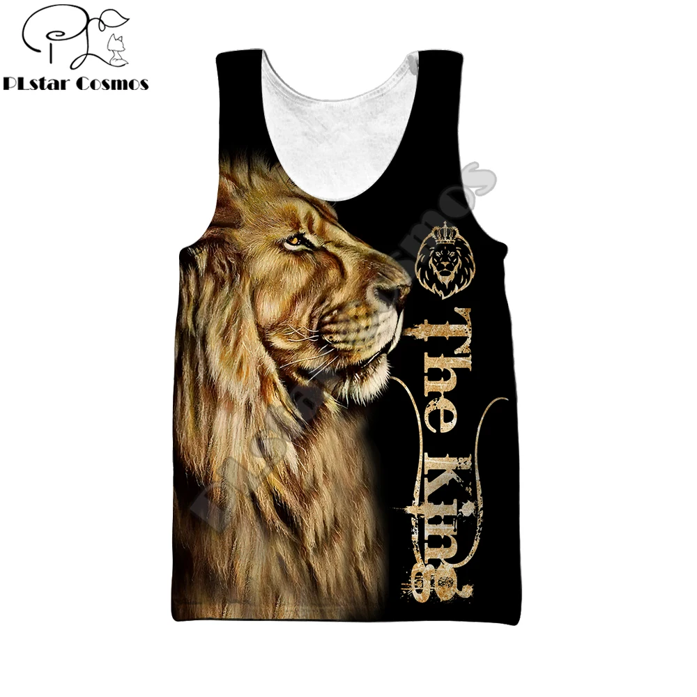 

Beautiful Animal Love King 3D Printed men vest Harajuku Fashion Sleeveless T-shirt summer street Unisex tank tops BX-009