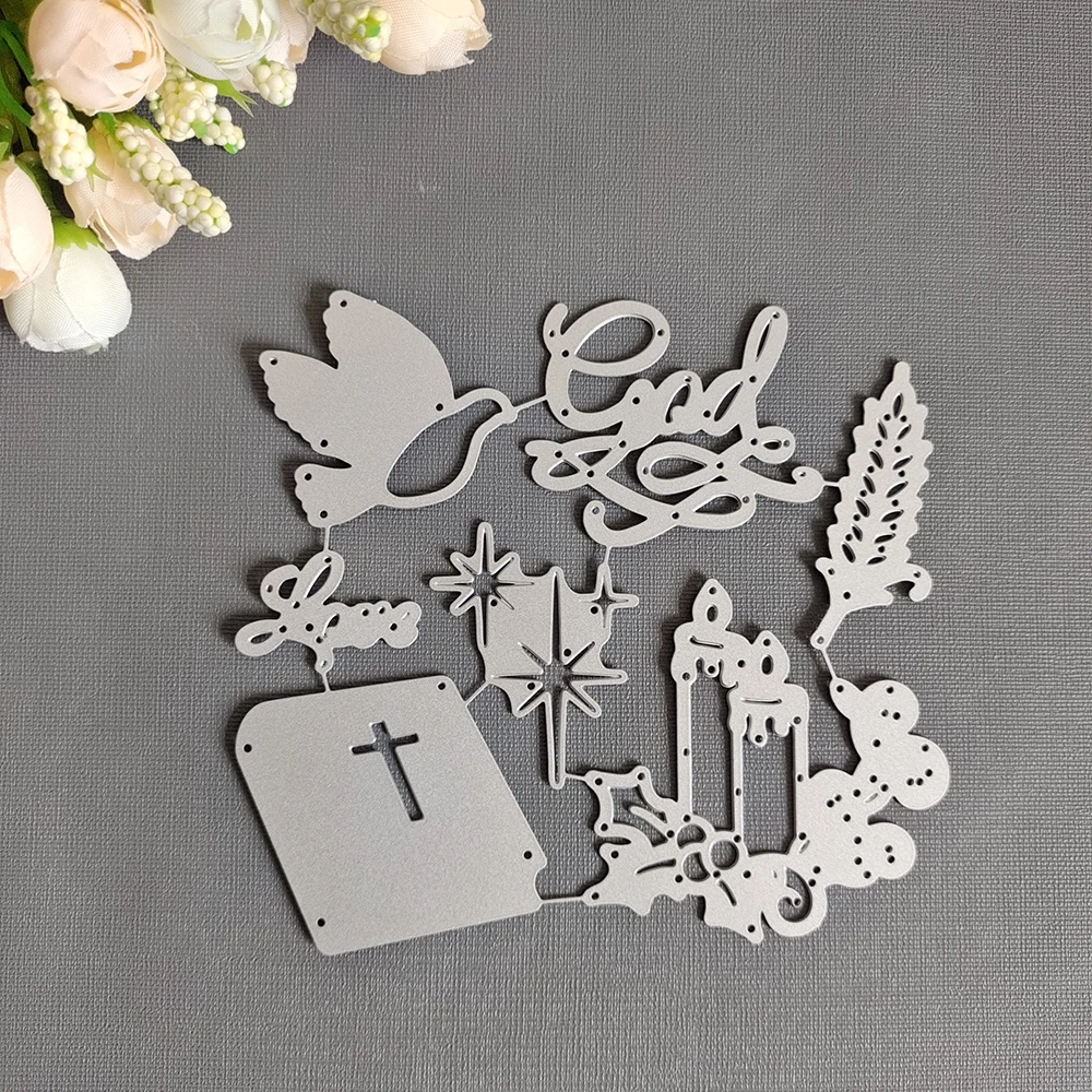 Christianity 7pcs New Metal Steel Cutting Dies Stencils for Making Scrapbooking DIY Album Paper Cards Embossing Die