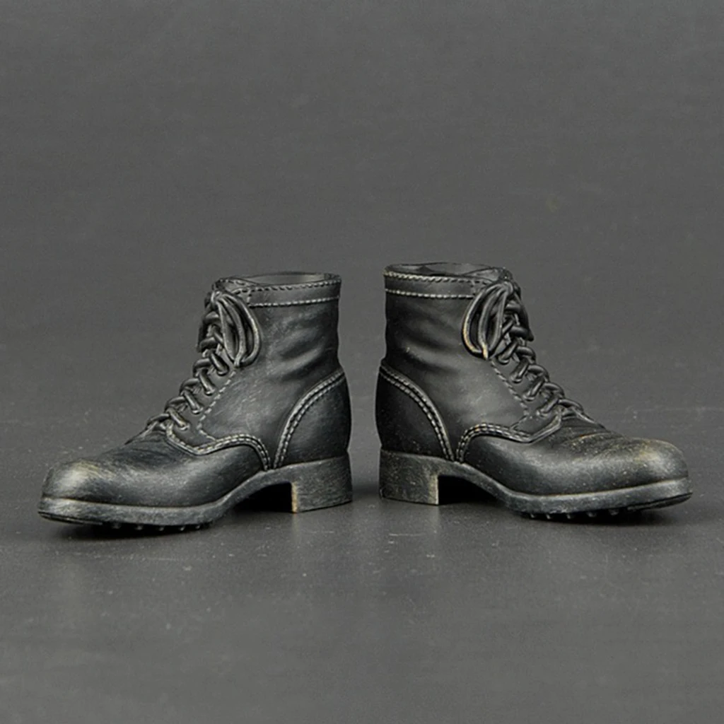 1/6 Scale Male WWII German Soldier Combat Boot Shoes for 12'' Action Figures