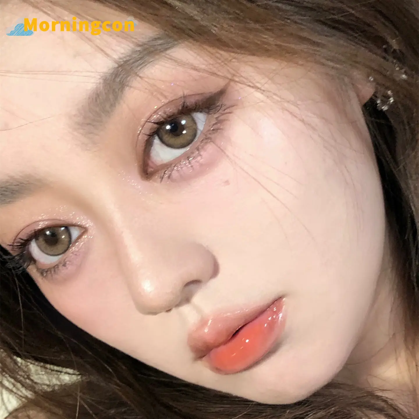 MORNINGCON NINI Brown Myopia Prescription Soft Colored Contact Lenses For Eyes Small Beauty Pupil Make Up Natural Yearly