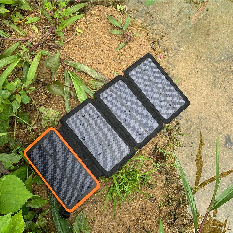 Solar Power Bank 10000mAh External Battery Solar Power Panel Phone Charging Poverbank For Smart Phone iPhone 11 Huawei Xiaomi