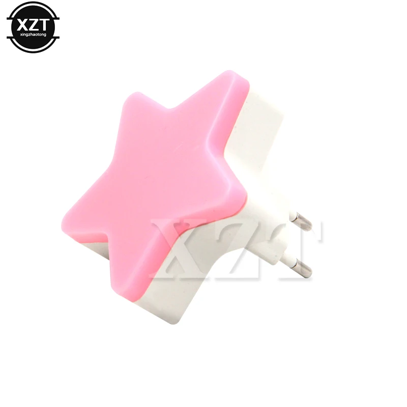 Luz LED de noche de moda para dormitorio de bebé, lámpara de cama de colores con enchufe europeo y estadounidense, control de luz inteligente, luz colorida romántica