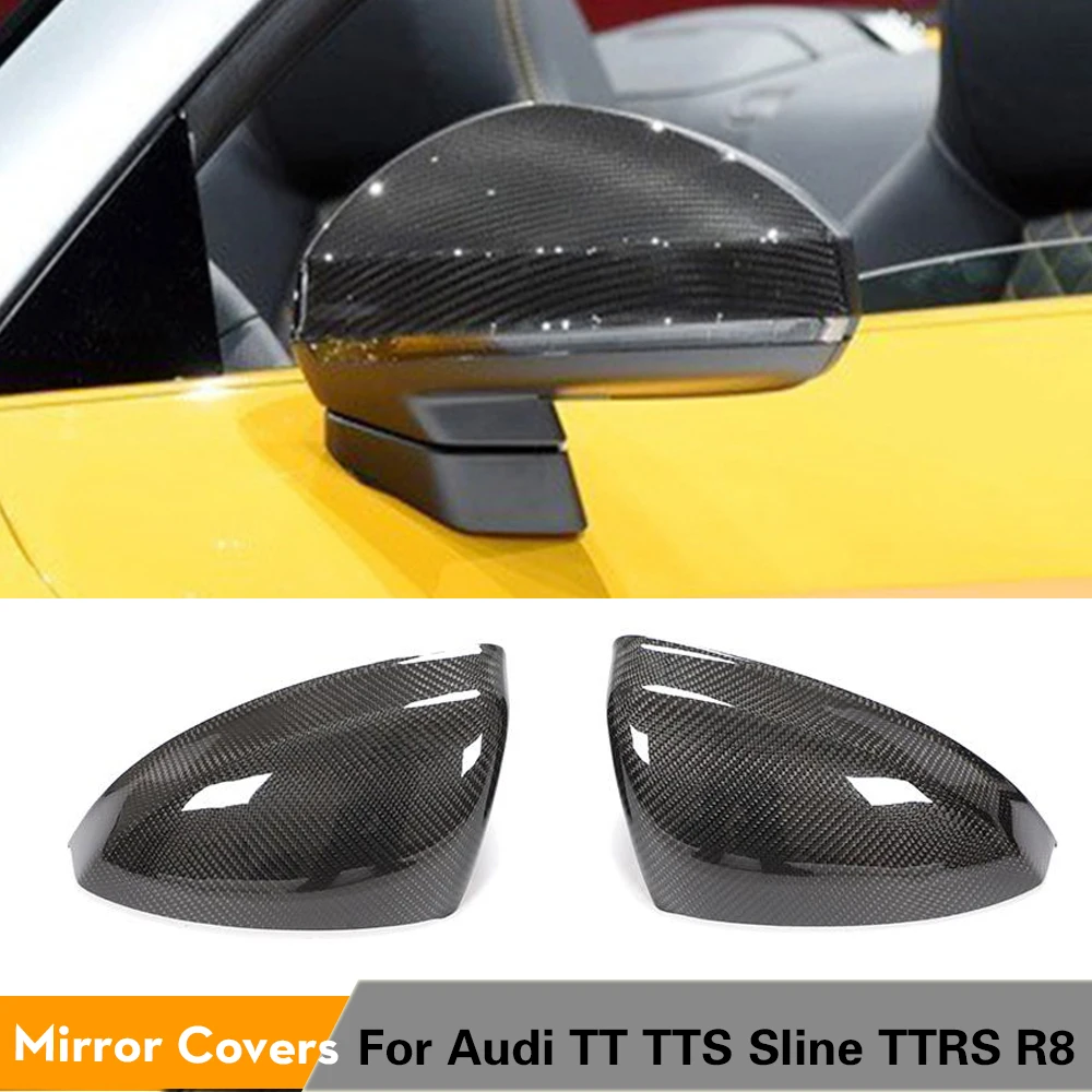 

Add On Rearview Mirror Covers Caps for Audi TT TTS TTRS 2016-2020 R8 16-19 Side Mirror Covers Caps Without Assist Carbon Fiber