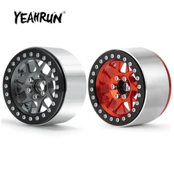 YEAHRUN Alloy Metal 2.2inch Beadlock Wheel Rims Hubs 115g 35mm Thickness for TRX-4 Axial Wraith 1/10 RC Crawler Car Part