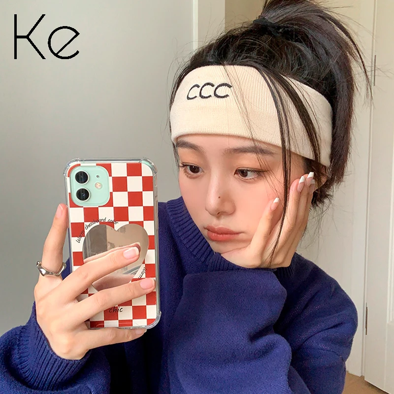 

KE017G women's sports sweat-absorbent headscarves ins tide autumn wide-brimmed face wash headband women