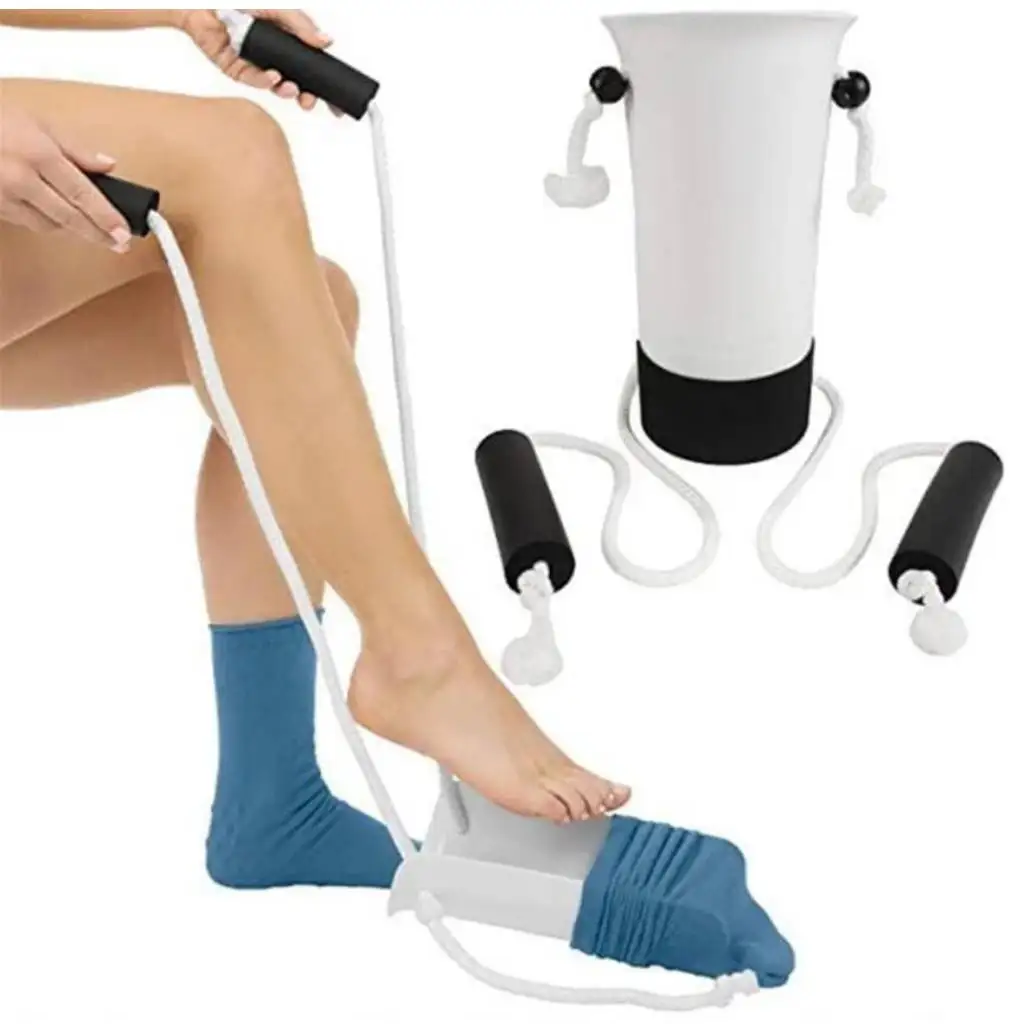 Auxílio de meia flexível, Sock Puxando Assist Device para Sock, Fácil de ligar e desligar, sem flexão, Sock Extrator Aid, Coloque sua meia