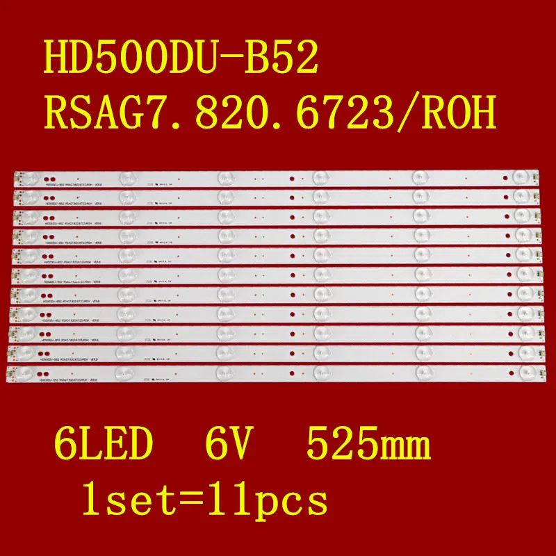 11pcs/set LED Backlight strip For Sharp/Hisense 50H7C LC-50N6000U LED50K5100 HD500DU-B52 RSAG7.820.6723/ROH