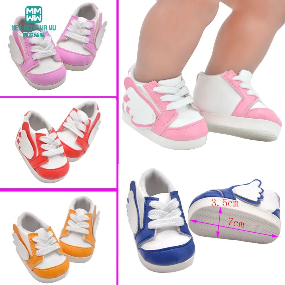 Mini 7.5cm Toys Doll shoes Fashion Sports shoes wool boots for 43cm New Born dolls accessories and American doll