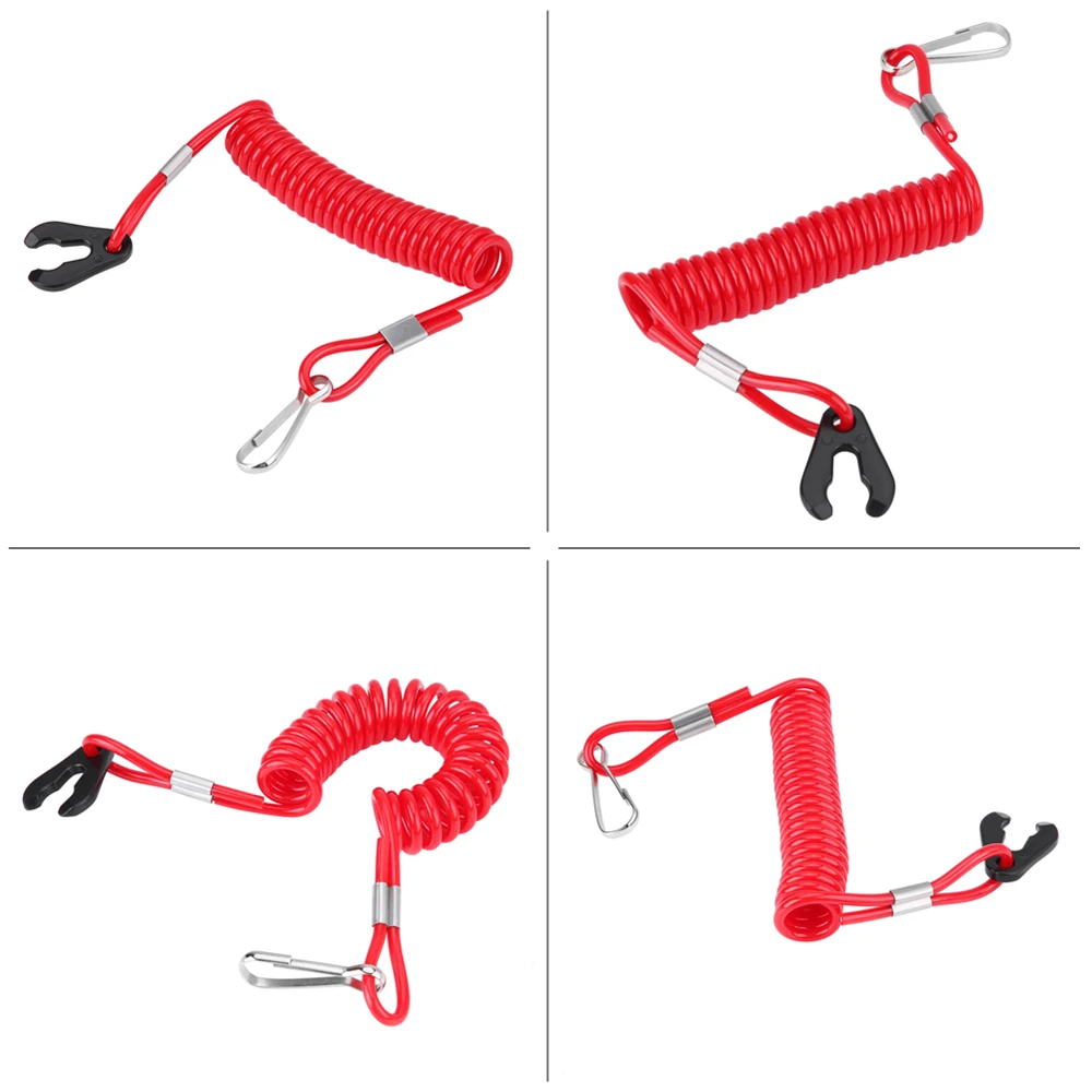 Ship Accessories Outboard Engine Ignition Emergency Kill Stop Switch Key Lanyard Rope Clip Suitable For Yamaha All Series