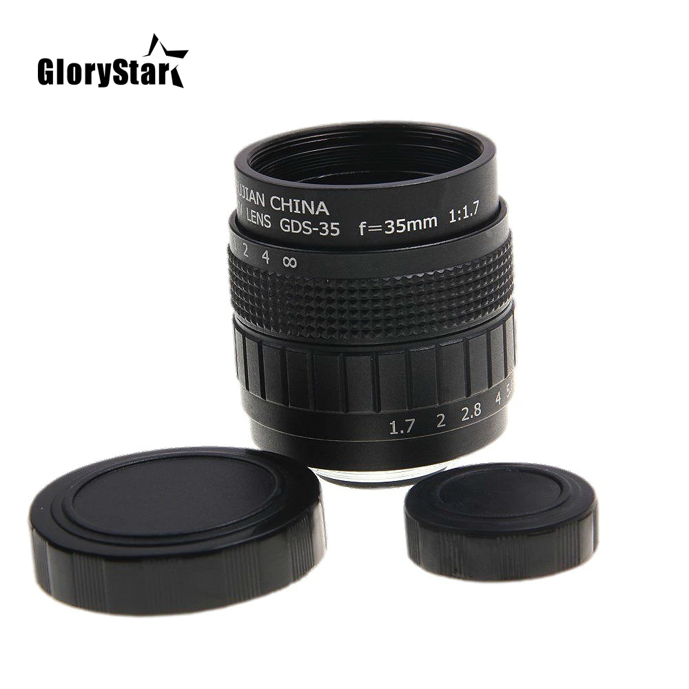 35mm F1.7 CCTV 무비 렌즈 + C-M4/3 마운트 링 + 렌즈 후드 + 파나소닉 GF1 GF5 GF9 GF8 GF7 GF6 G3 G7 G1 G10 C-M43 용 매크로 링