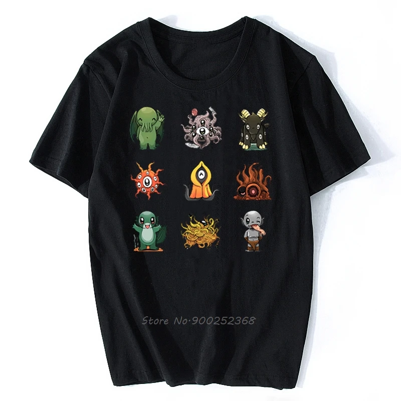 Men's T Shirt Lil Lovecraft Monsters Shoggoth Deep One Ghoul Abhoth Hastur Azathoth Cthulhu Artwork Print Tees Harajuku Tshirt