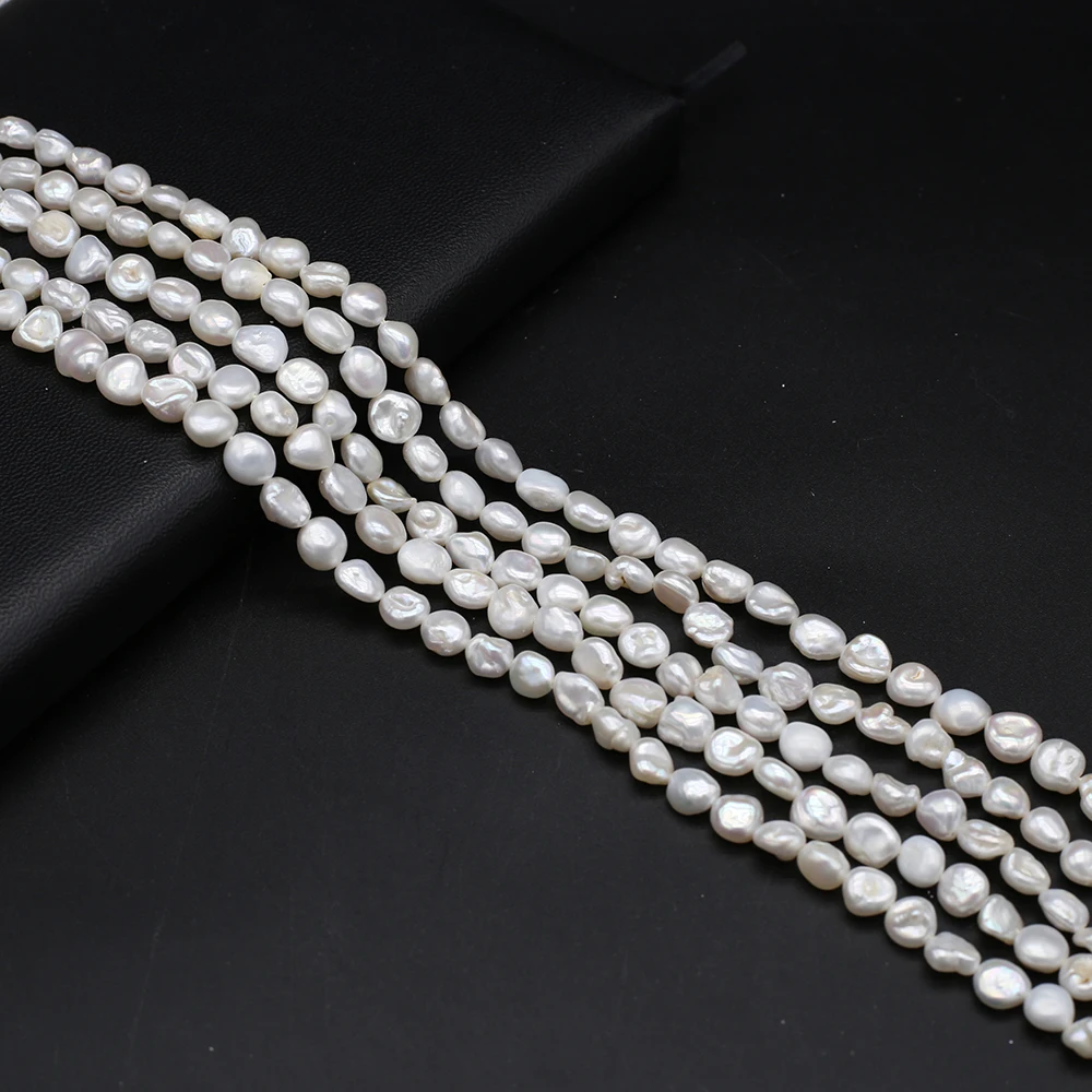 Natural Freshwater Pearl Beads White Irregular Shape Straight Hole Loose Pearls For DIY Charm Bracelet Necklace Jewelry Making