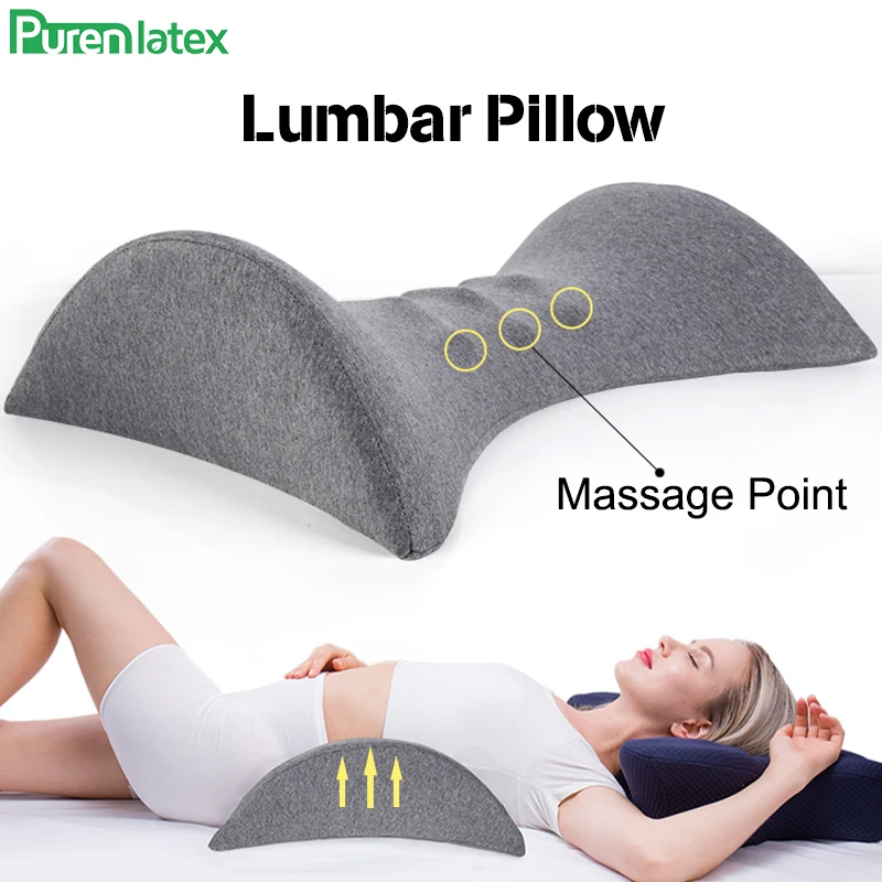 PurenLatex Memory Foam Orthopedic Bedding Pillows Waist Back Support Cushion Slow Rebound Pressure  Pillow for Pregnant Women