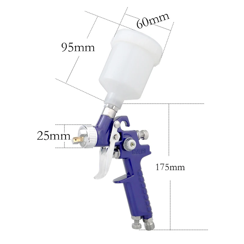 HVLP สีมินิสเปรย์ปืน0.8/1.0Mm หัวฉีด Airbrush สำหรับจิตรกรรมรถบ้าน DIY Aerograph Pneumatic Air ปืนเครื่องมือ